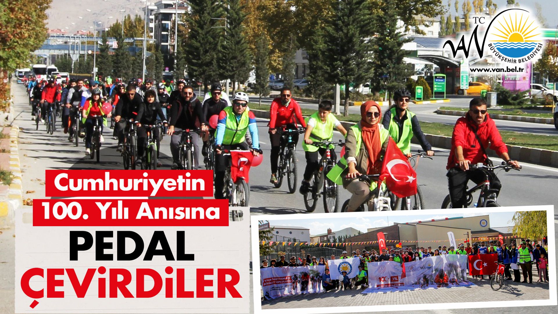 VAN’DA CUMHURİYETİN 100. YIL ANISINA PEDAL ÇEVİRDİLER