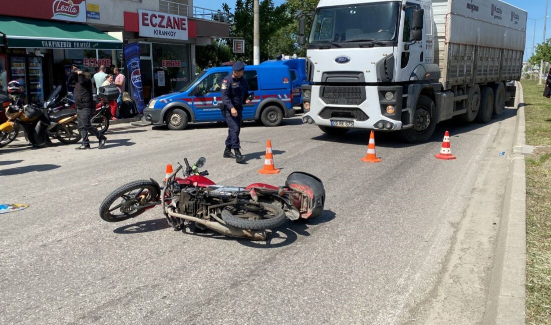 Samsun'da kontrolünü yitirdiği motosikletin